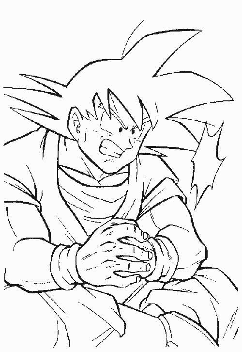 Goku para colorir - Blog Ana Giovanna